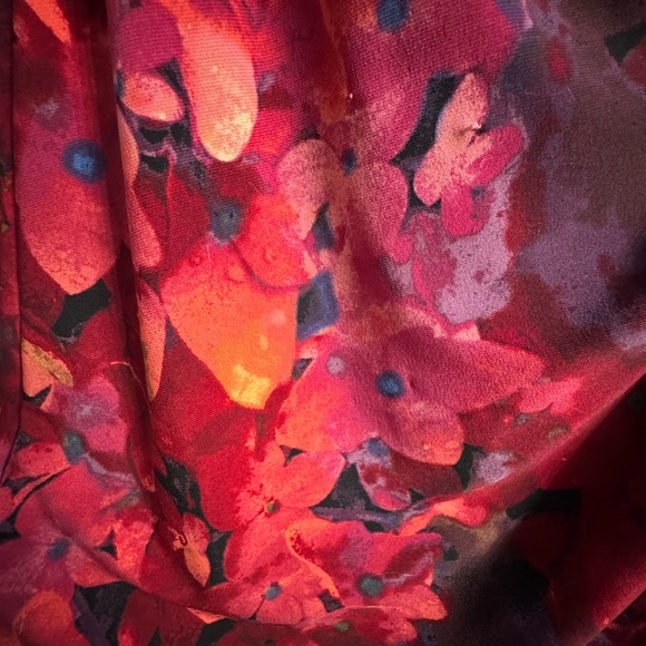 Ralph Lauren Red and Pink Floral Midi Dress - Picture 5 of 5